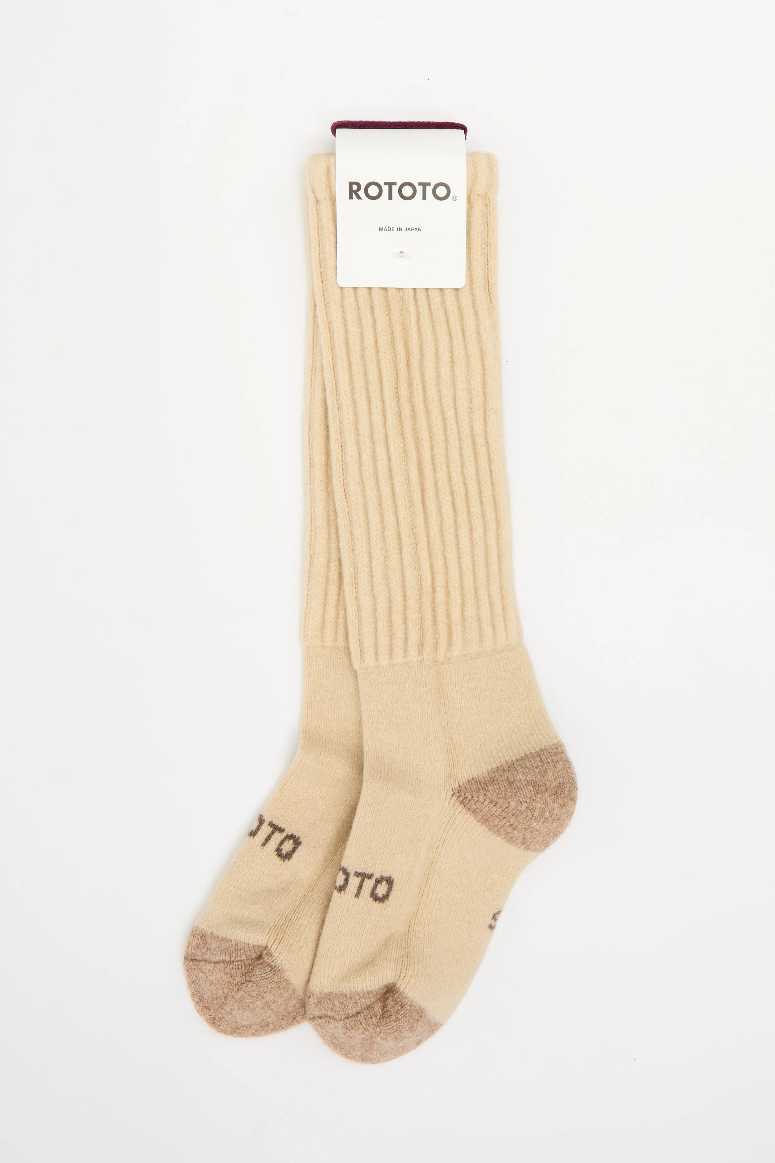 Merino Lambs Wool High Socks Ivory sold by Livid Jeans product image thumbnail 2