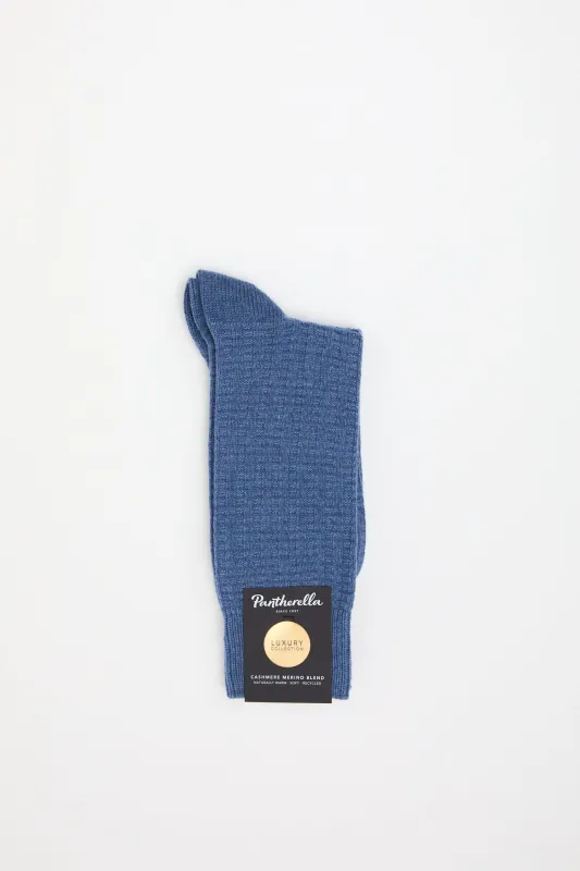 Stanton Mid Denim Cashmere made by Pantherella