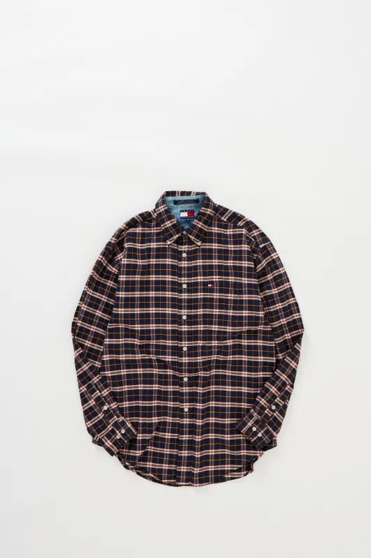 90's Tommy Hilfiger checked oxford shirt (M) made by Vintage