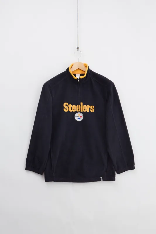 Reebok Steelers Quarter Zip Fleece (XL) made by Vintage
