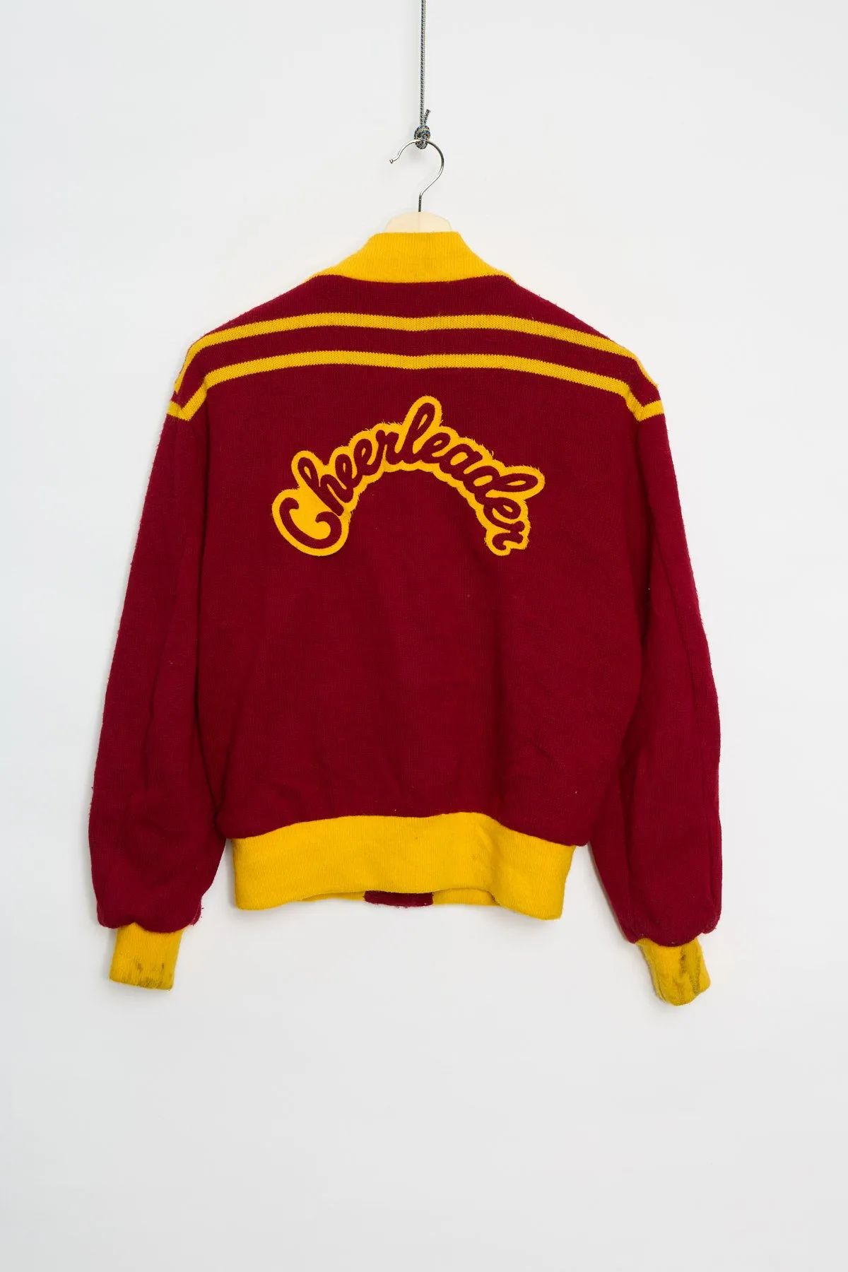 70's knitted cheerleader varsity jacket (M) sold by Livid Jeans product image thumbnail 2
