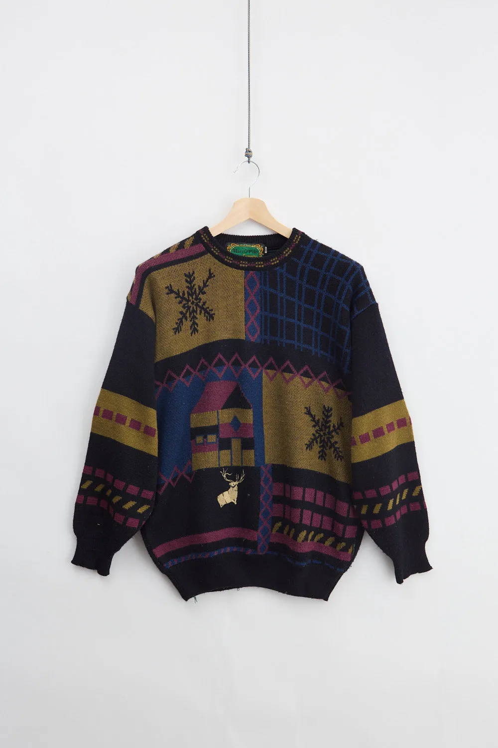 Heavyweight Jaquard Knit Sweater (L) sold by Livid Jeans