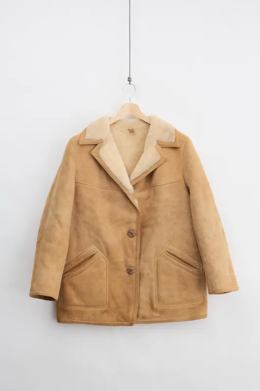 Sheepskin Jacket (M) made by Vintage