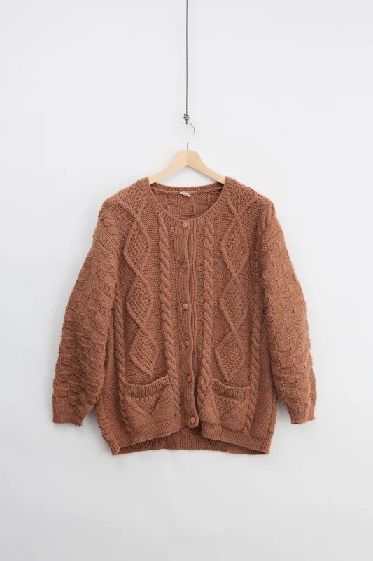 Wool Cable Knit Cardigan (L) sold by Livid Jeans