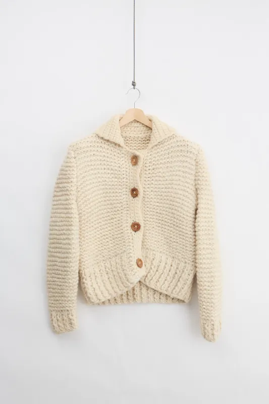 Heavyweight Knit Cardigan (S) made by Vintage