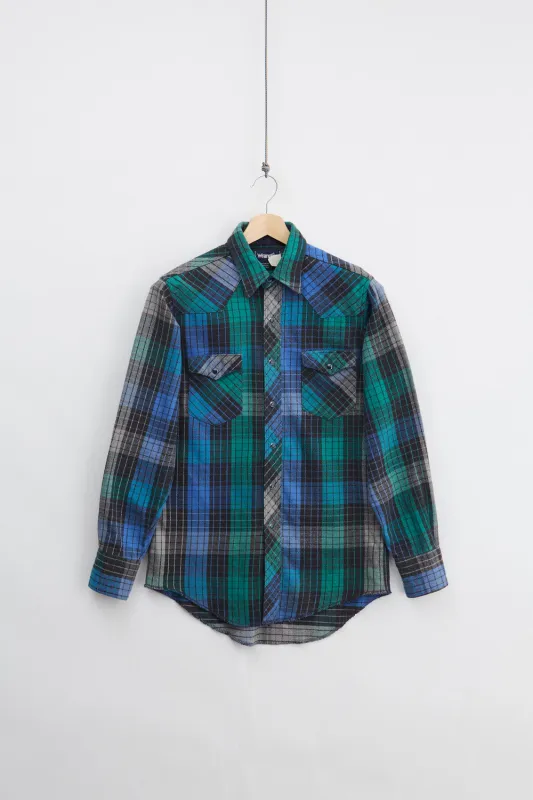 Wrangler Western Flannel Shirt (M) sold by Livid Jeans