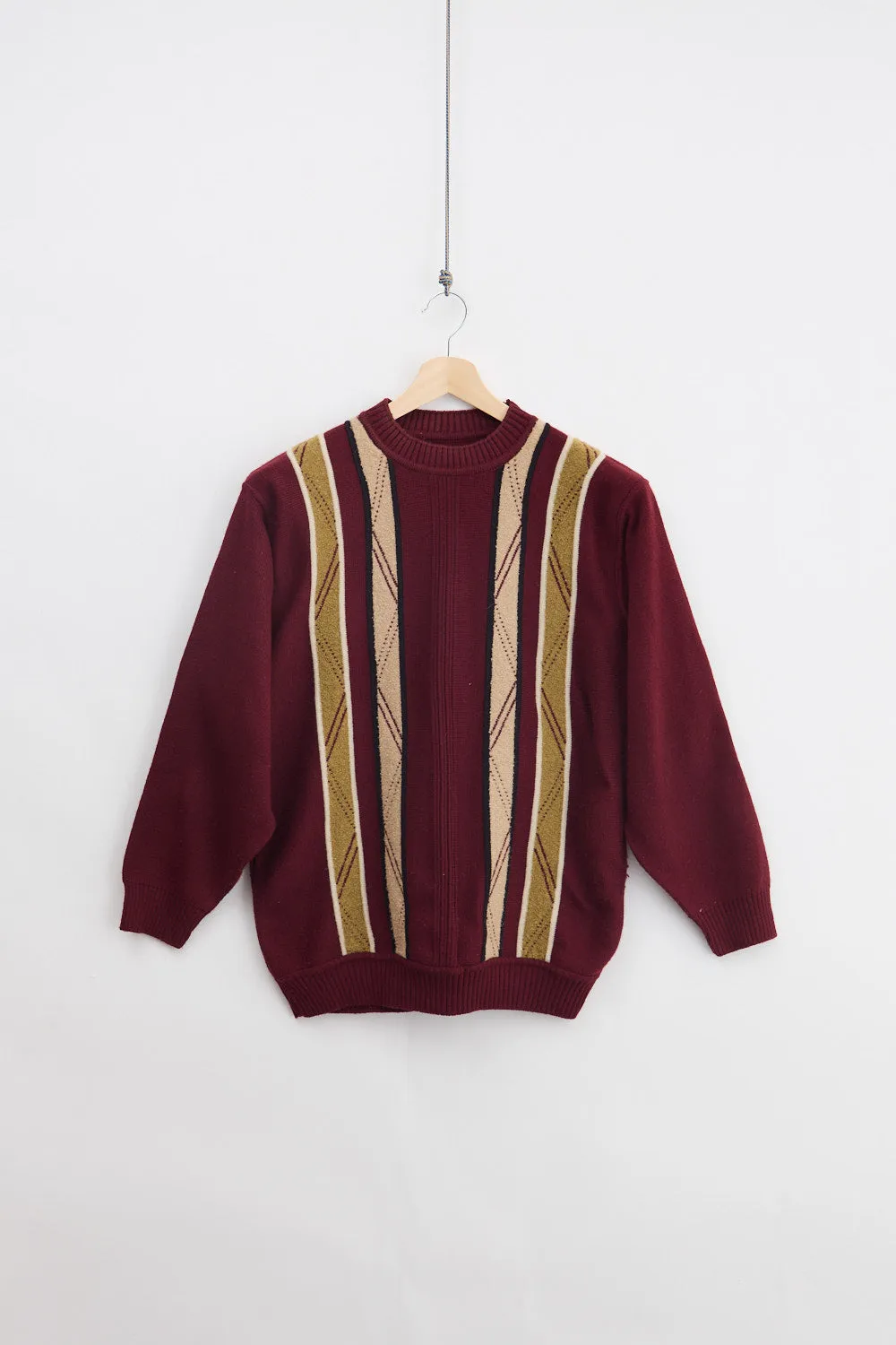 Jaquard Wool Knit Sweater (L) sold by Livid Jeans