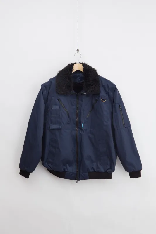 2-in-1 Workwear Bomber Jacket  (L) made by Vintage