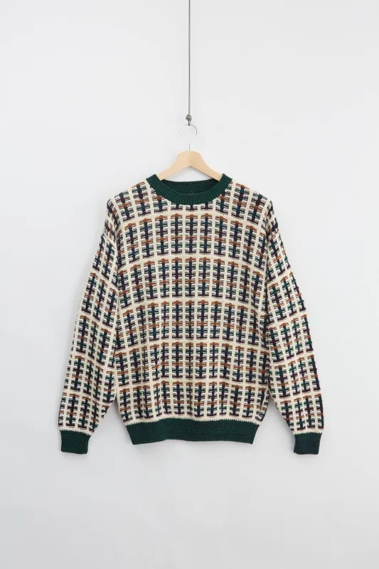 Multicolor Knit Sweater (M) made by Vintage