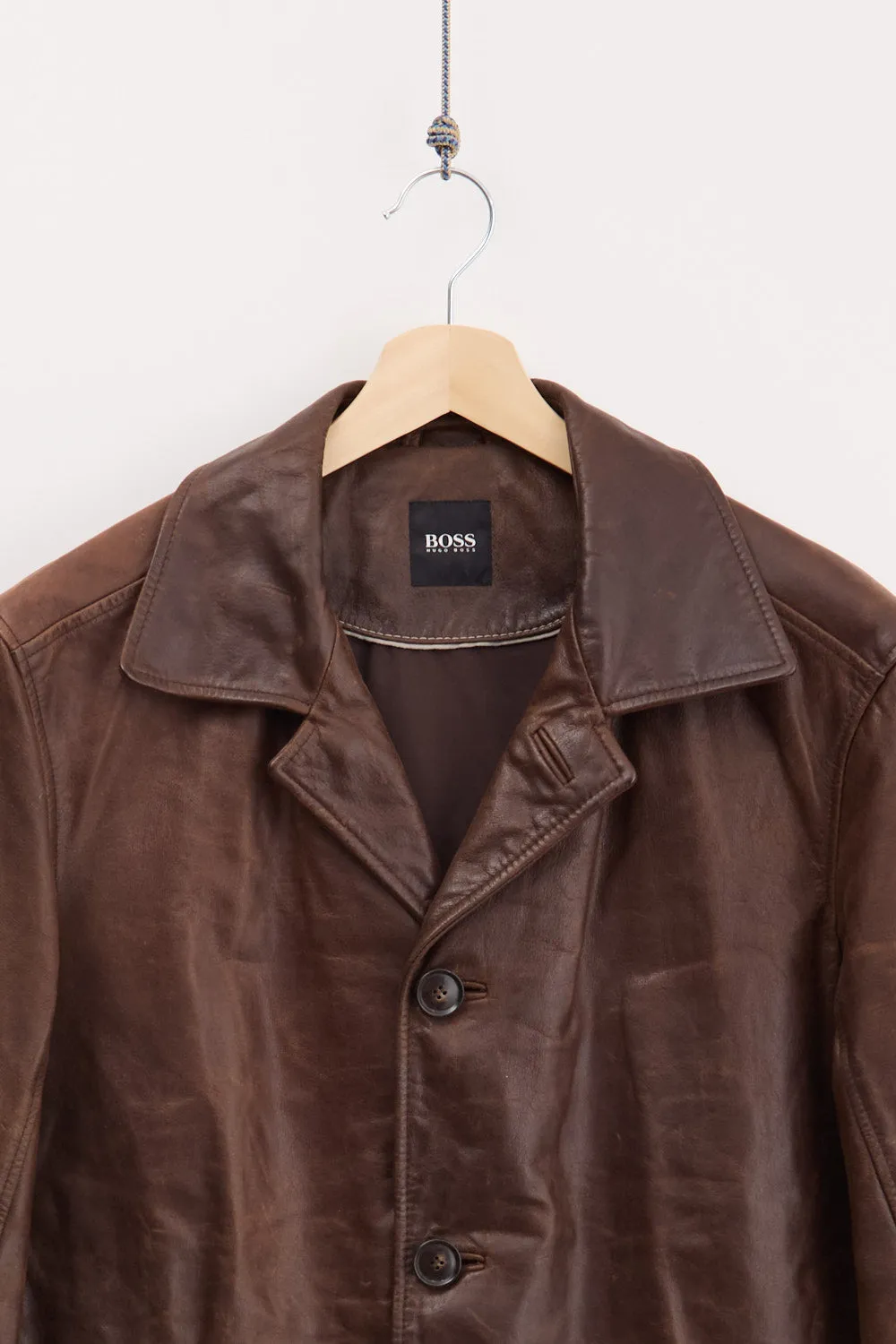 Boss by Hugo Boss Leather Car Coat (M) sold by Livid Jeans product image thumbnail 3