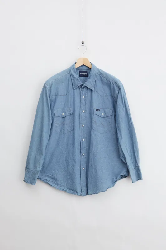Wrangler Western Denim Shirt (2XL) made by Vintage