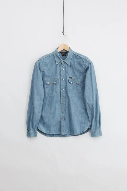 Lee Western Denim Shirt (M) made by Vintage