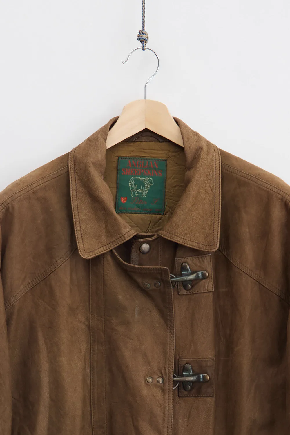 Heavyweight Fireman Clasp Nubuck Leather Coat (XL) sold by Livid Jeans product image thumbnail 3