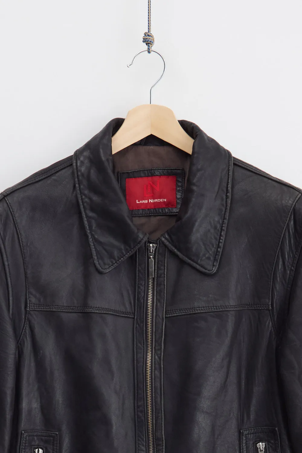 Leather Bomber Jacket (L) sold by Livid Jeans product image thumbnail 3
