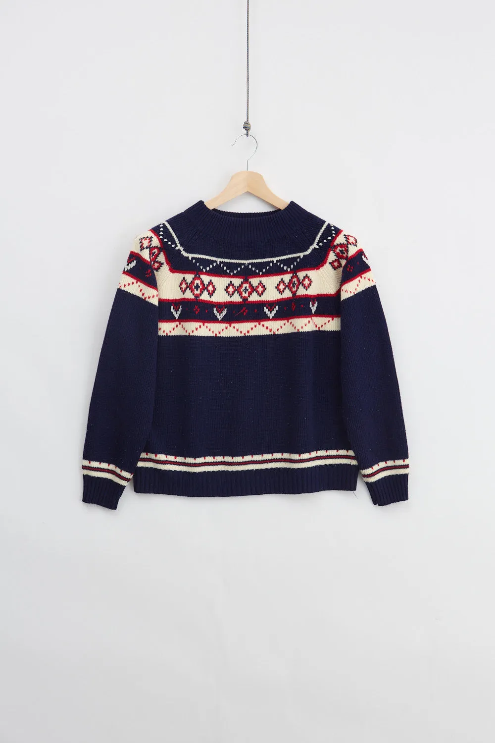 Setesdal Pattern Mock Neck Sweater (L) sold by Livid Jeans
