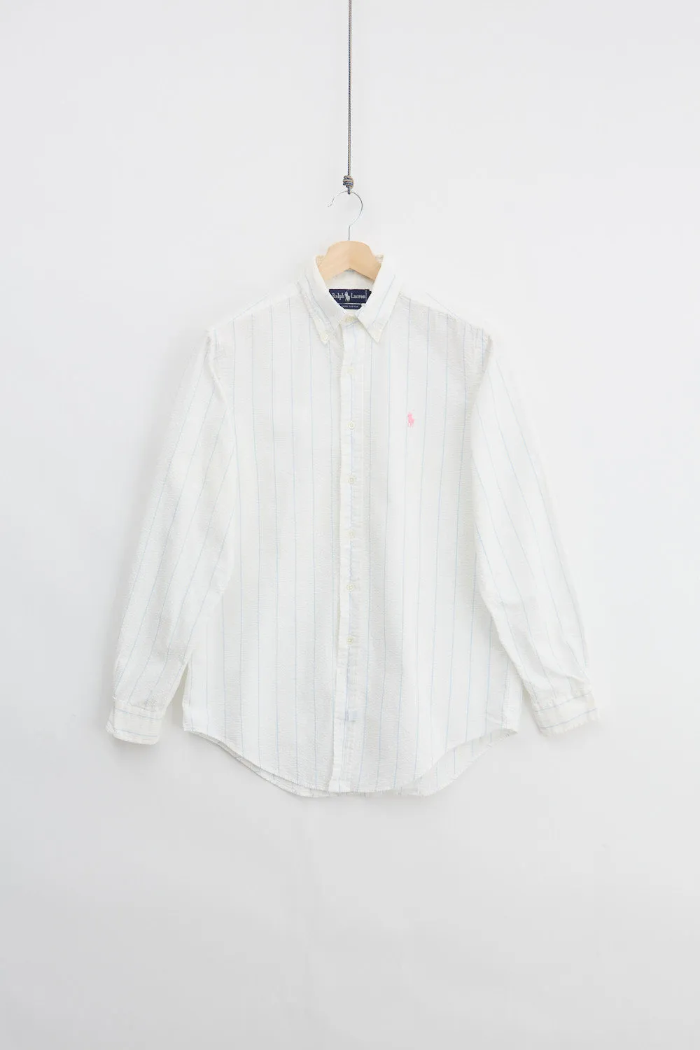 Ralph Lauren Seersucker Shirt (M) sold by Livid Jeans