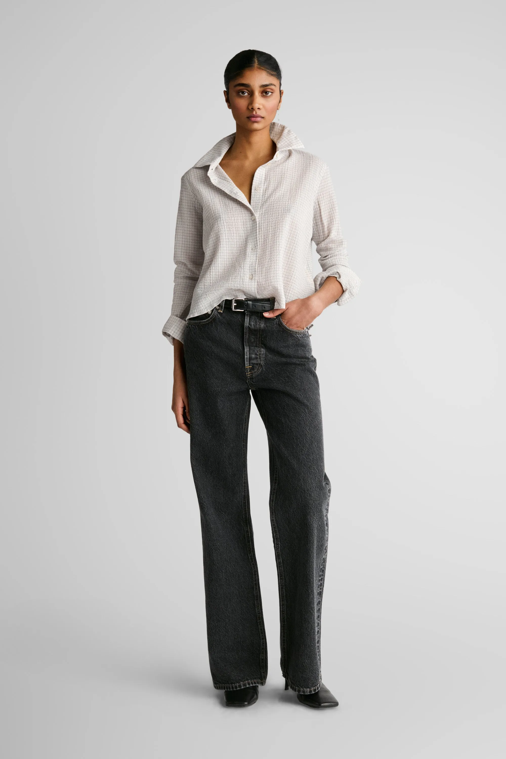 Lais Grey Seersucker sold by Livid Jeans