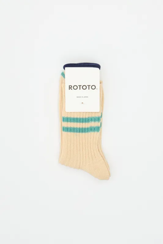 Hemp Organic Cotton Stripe White Sand made by ROTOTO