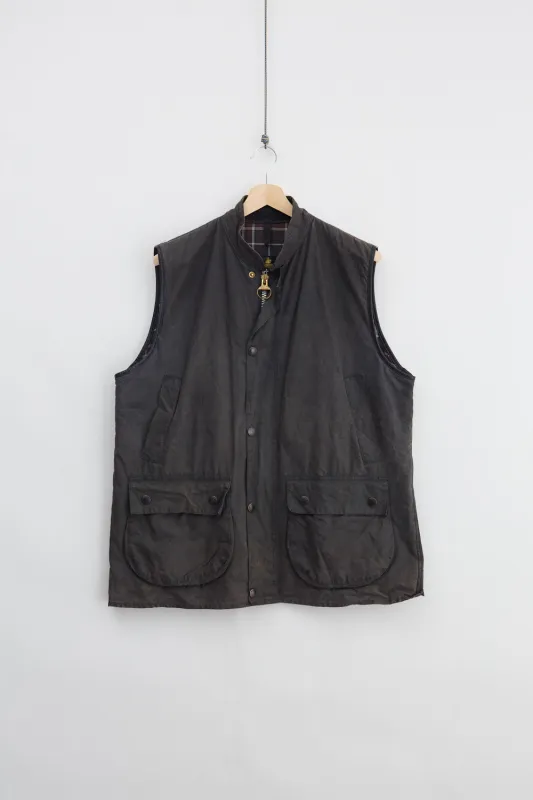 90's Barbour Westmoreland Waxed Vest (XL) made by Vintage