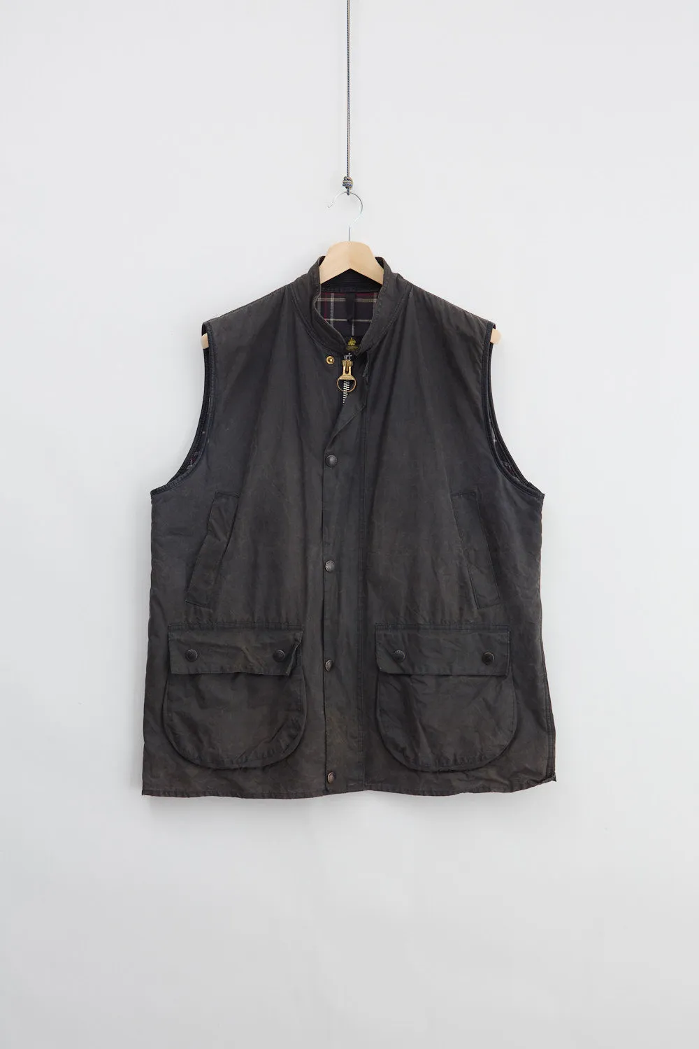 90's Barbour Westmoreland Waxed Vest (XL) sold by Livid Jeans