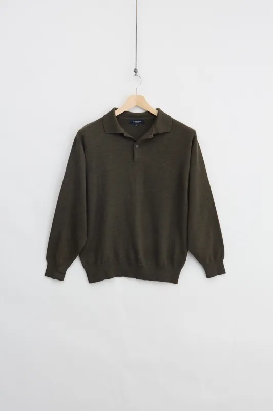 Burberry Long Sleeve Merino Wool Polo (M) made by Livid Jeans