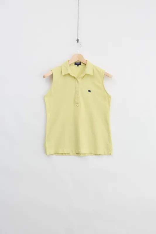 Burberry Womens Sleeveless Pique Polo (S) made by Vintage