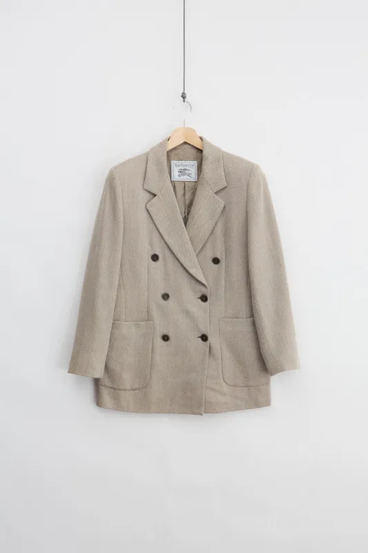 90's Burberry Womens Wool Blazer (S) made by Vintage