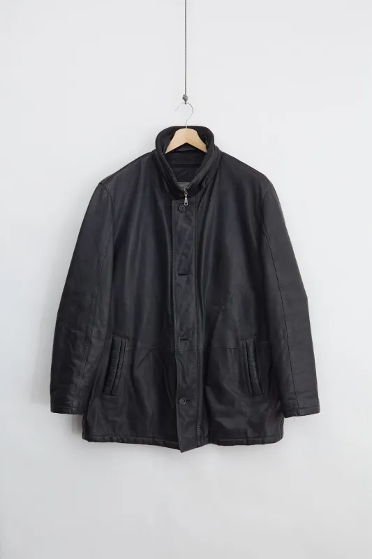 Bugatti Heavyweight Leather Jacket (XL) made by Vintage