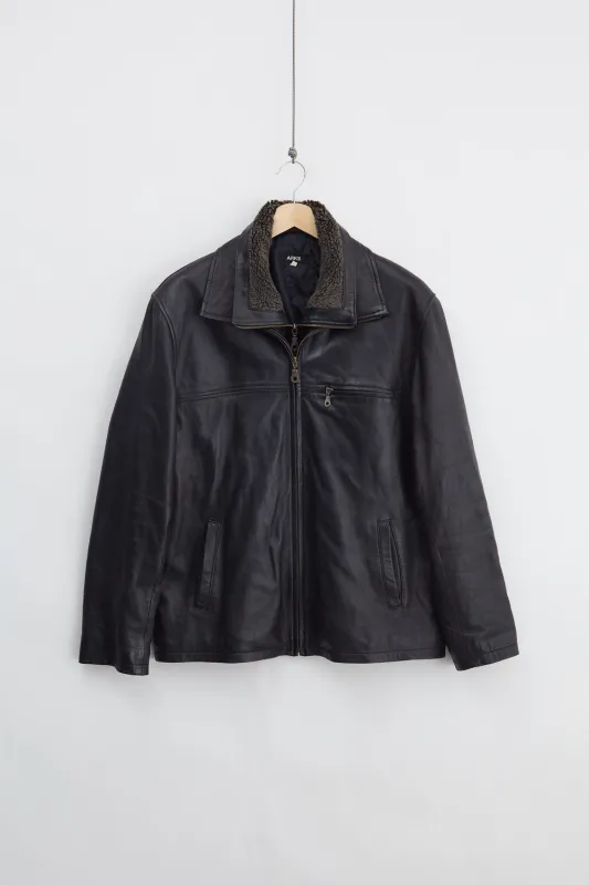 Convertible Leather Jacket (L) made by Vintage