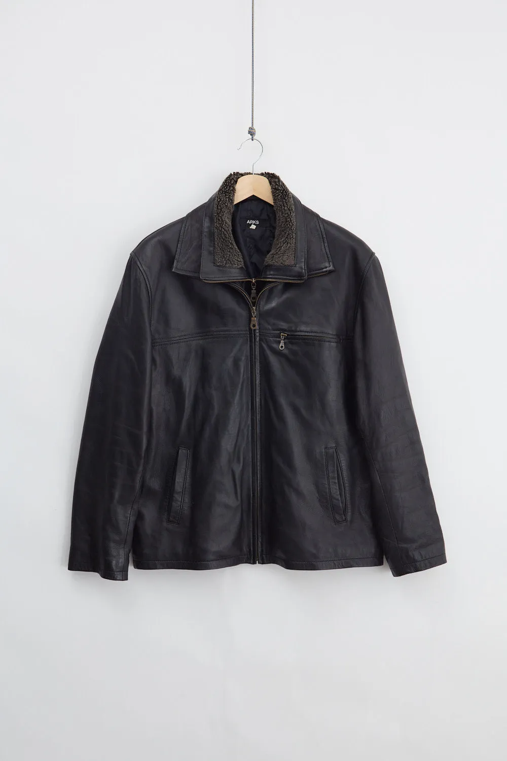 Convertible Leather Jacket (L) sold by Livid Jeans