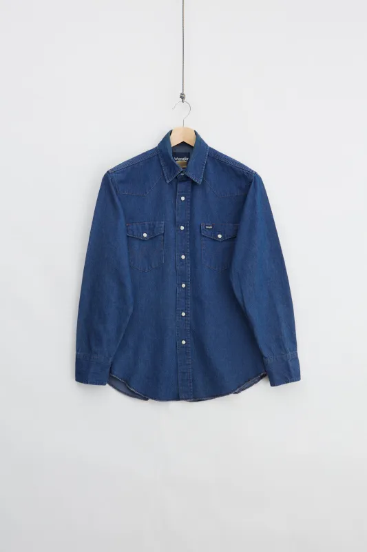 Wrangler Denim Shirt (M) made by Vintage