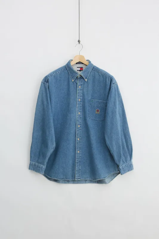 90s Tommy Hilfiger Denim Shirt (L) made by Vintage