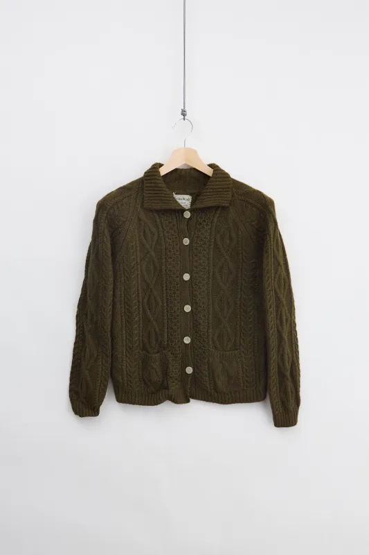 Wool Cable Knit Cardigan (S) made by Livid Jeans