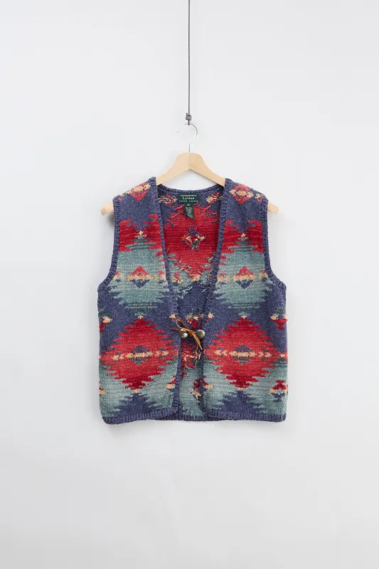 Lauren By Ralph Lauren Hand Knit Cardigan (XL) made by Vintage