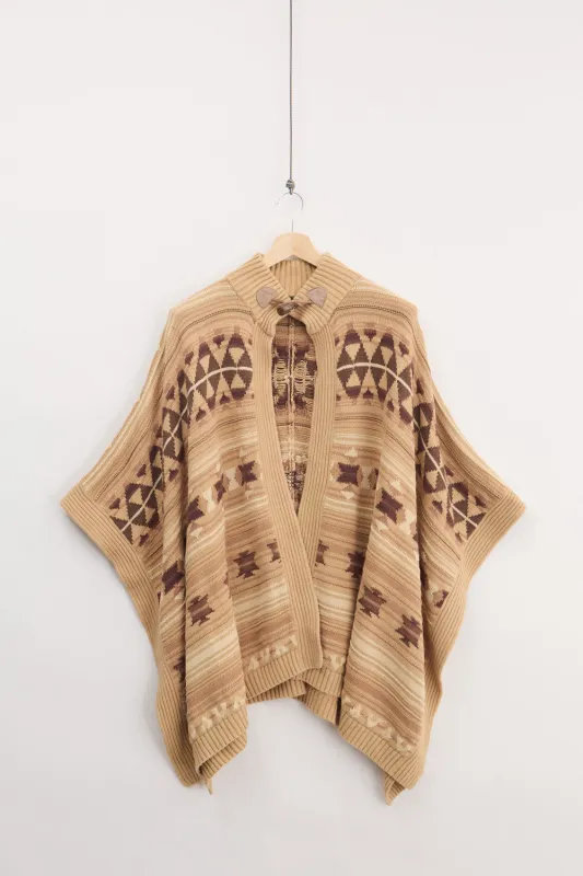 Lauren by Ralph Lauren Knit Poncho  (M) made by Vintage