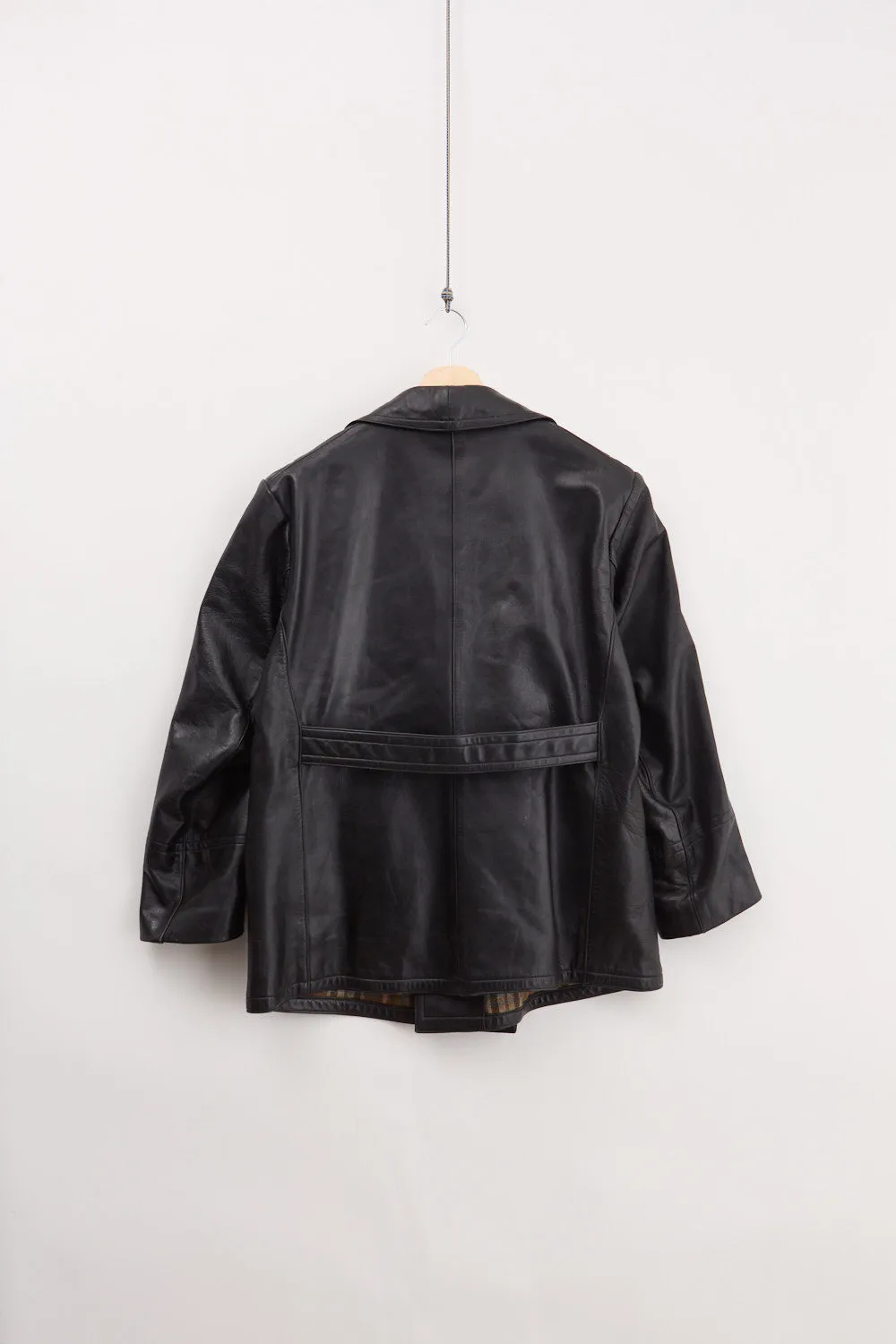 Double-breasted Leather Car Coat (S) sold by Livid Jeans product image thumbnail 2