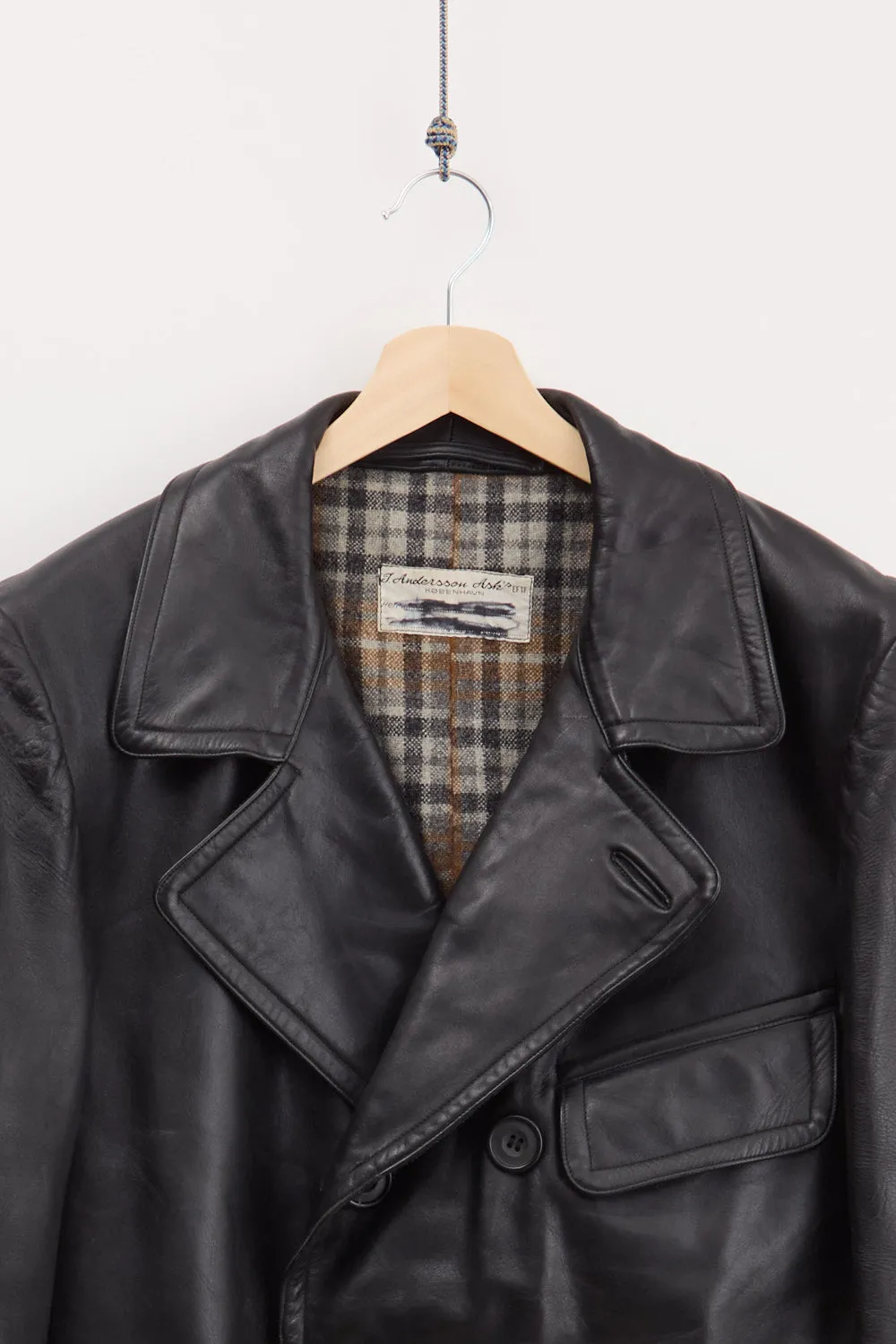 Double-breasted Leather Car Coat (S) sold by Livid Jeans product image thumbnail 3