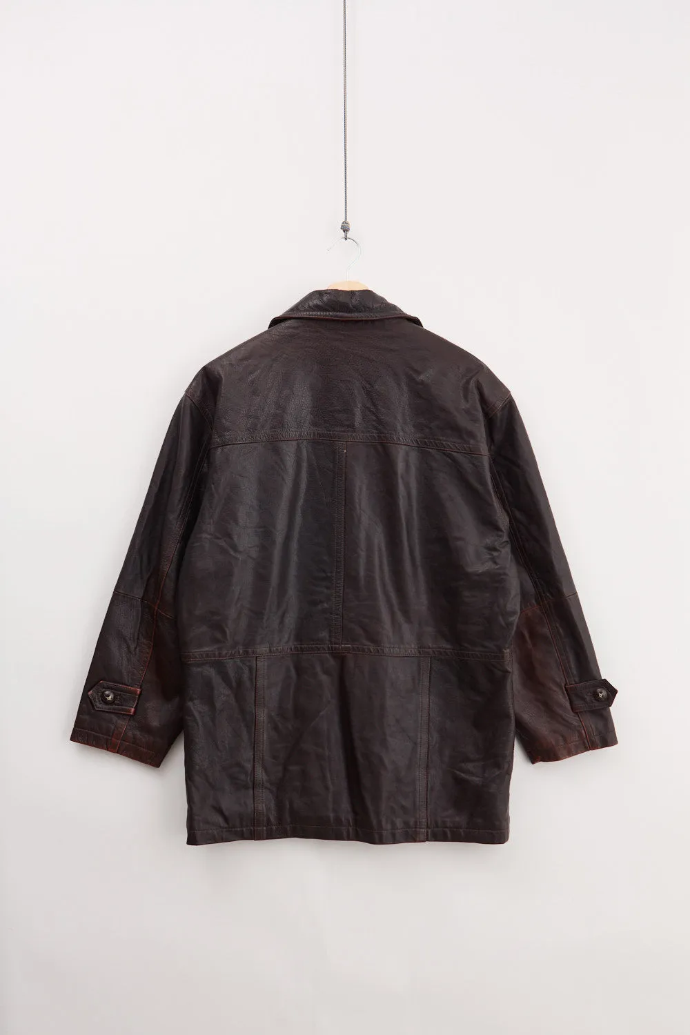 Leather Car Coat (L) sold by Livid Jeans product image thumbnail 2