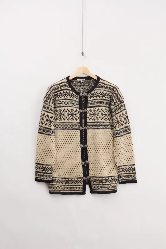 60's Dale of Norway Traditional Knitted Cardigan (L) made by Vintage