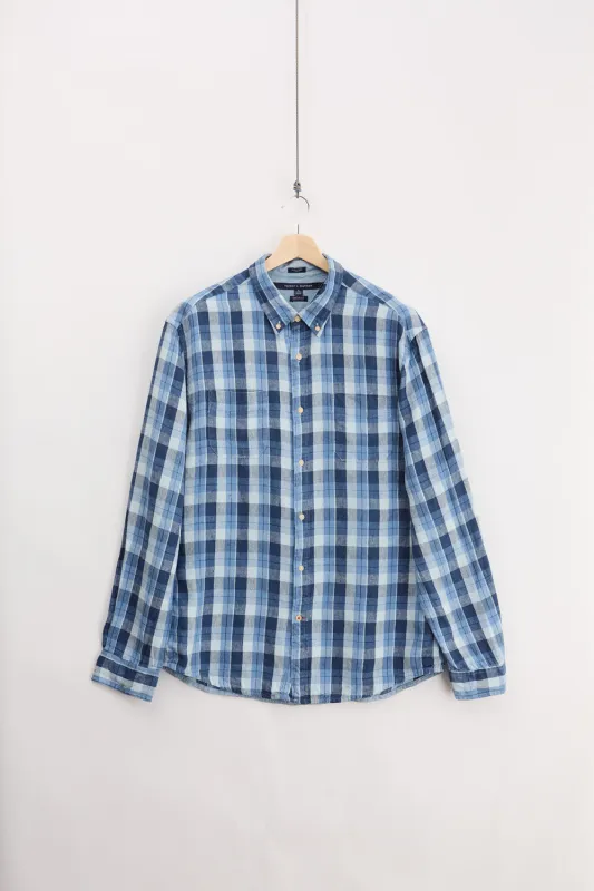 Tommy Hilfilger Linen Shirt (XL) made by Vintage
