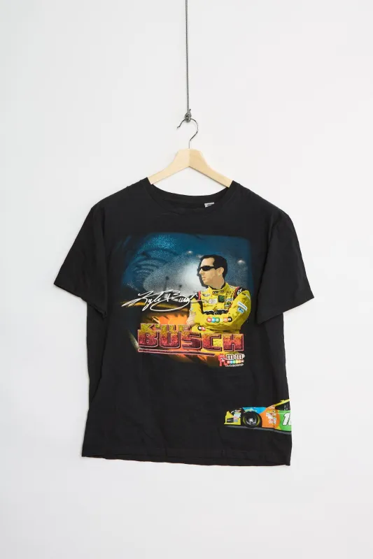 Kyle Busch Nascar tee m&m's racing (L) made by Livid Jeans