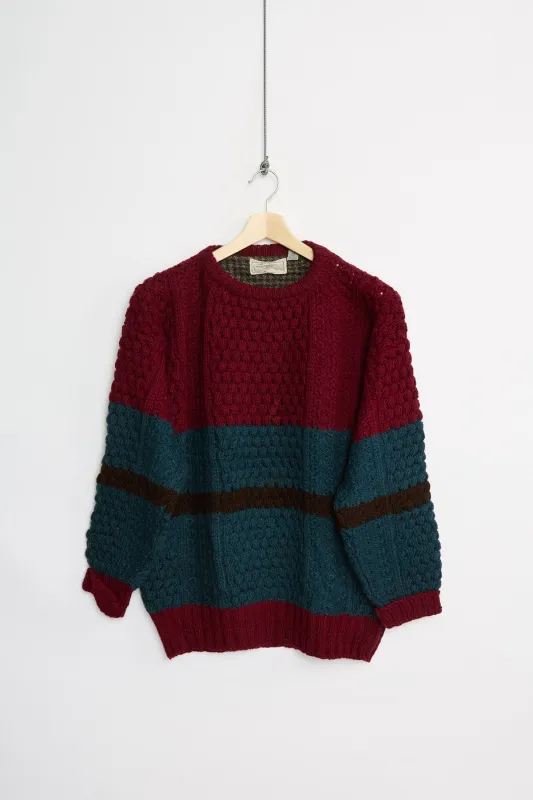 Irish Aran wool jumper (M) made by Livid Jeans