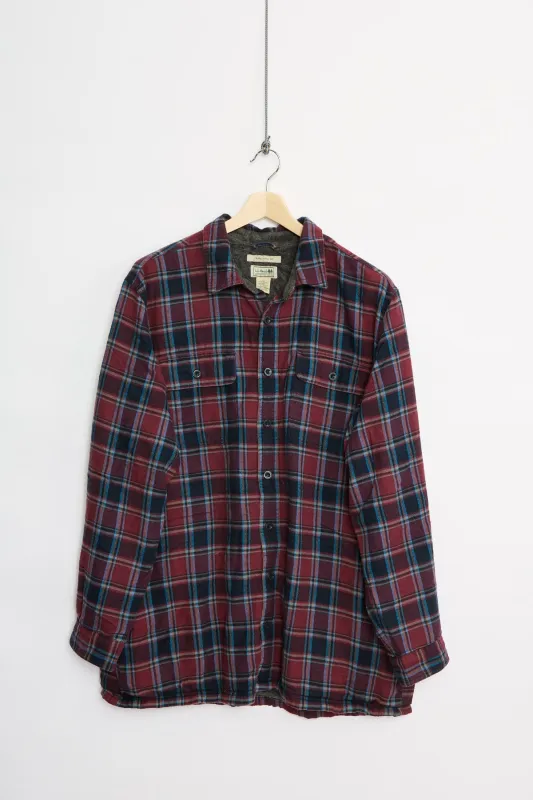 L.L. Bean fleece-lined flannel overshirt (XL) made by Livid Jeans