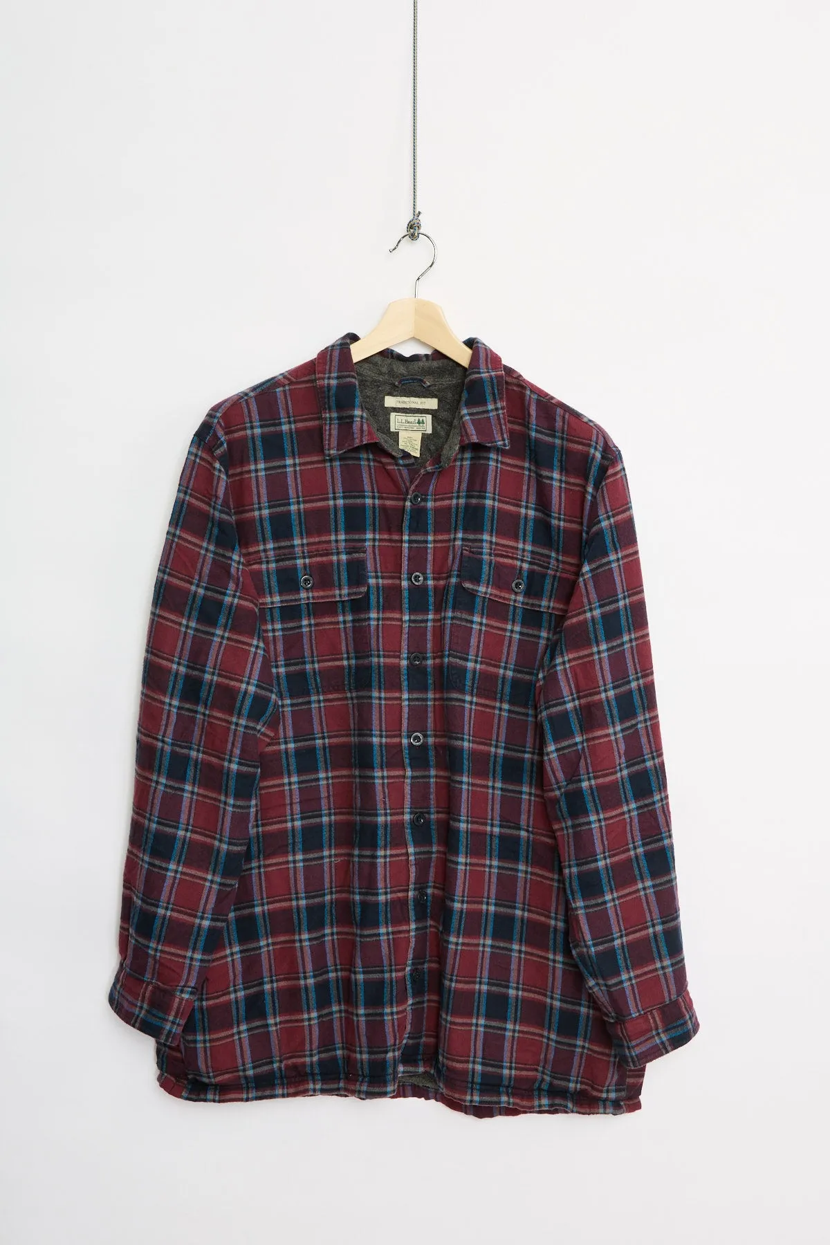 L.L. Bean fleece-lined flannel overshirt (XL) sold by Livid Jeans