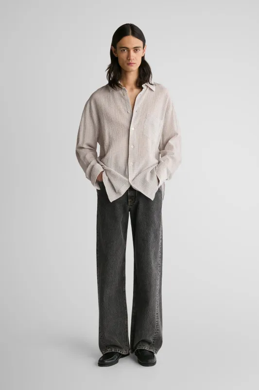 Brass Grey Seersucker made by Livid Jeans