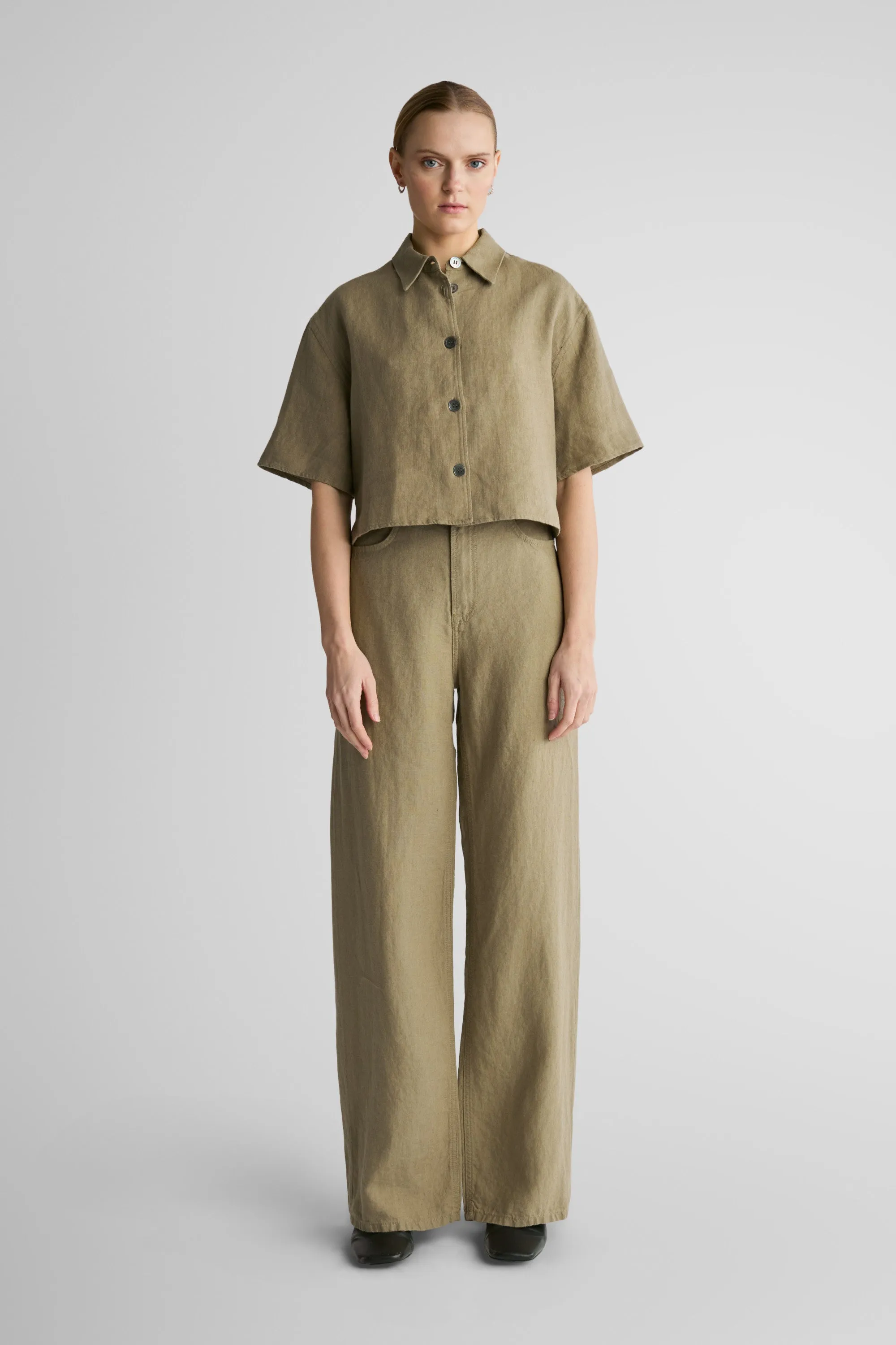 Nikka Khaki Linen sold by Livid Jeans