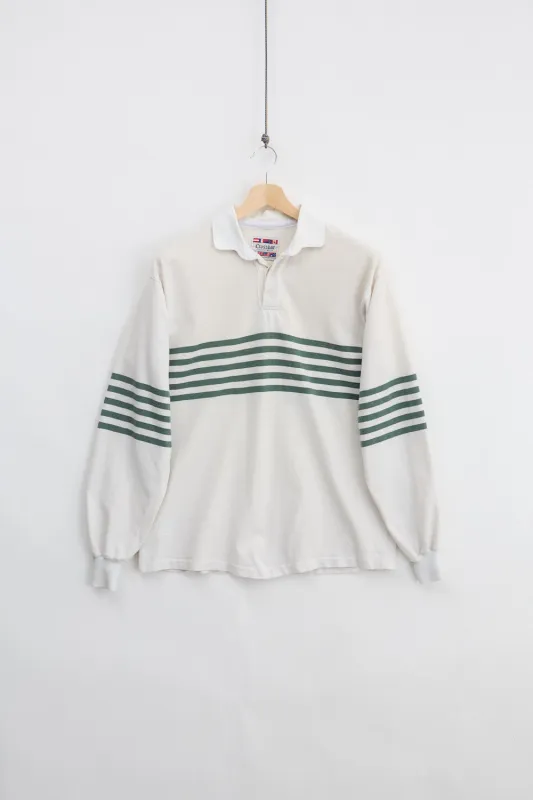 Striped Rugby Shirt (M) made by Vintage