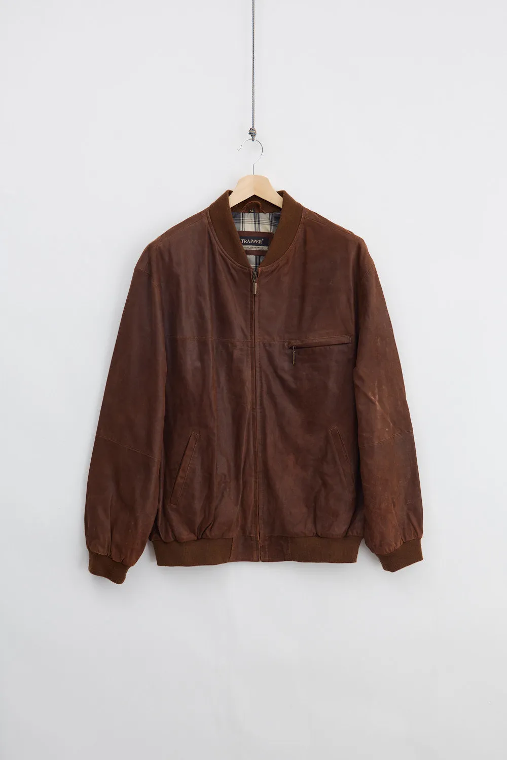 Numbuck Leather Bomber Jacket (L) sold by Livid Jeans