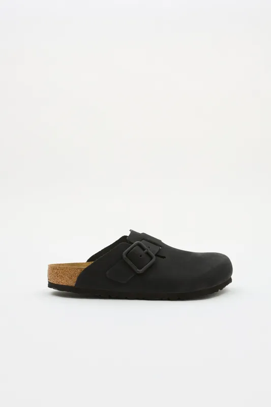 Boston Wire Buckle Nubuck Black made by Birkenstock