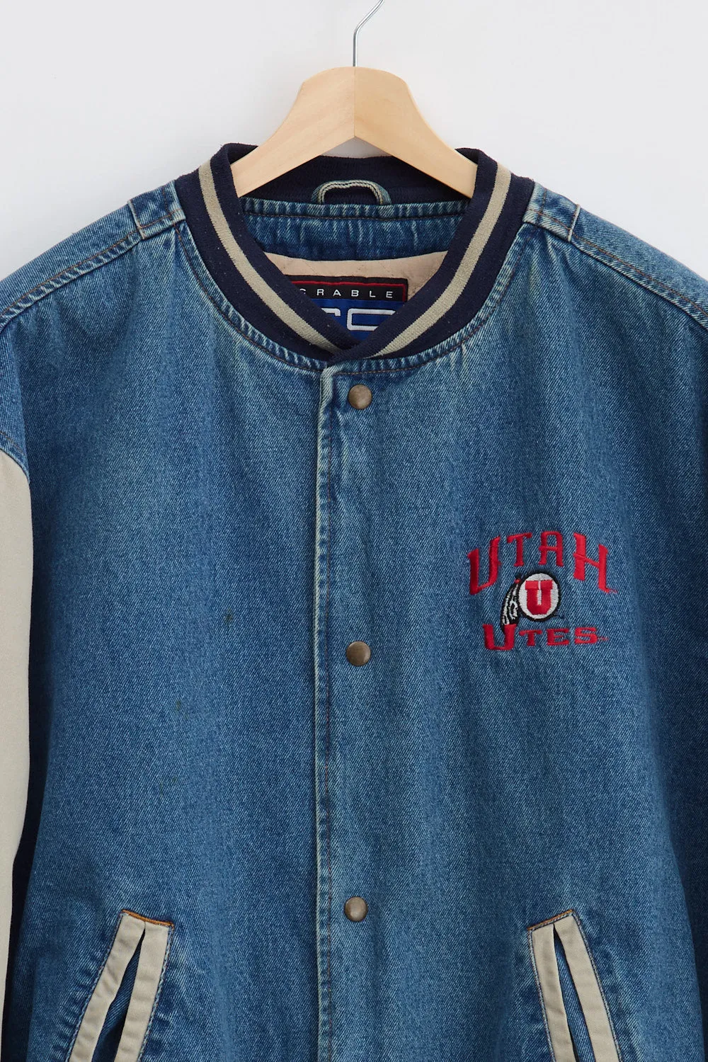 Utah Utes Varsity Denim Jacket (XL) sold by Livid Jeans product image thumbnail 3